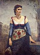 Jean-Baptiste-Camille Corot Agostina, die Italienerin oil painting picture wholesale